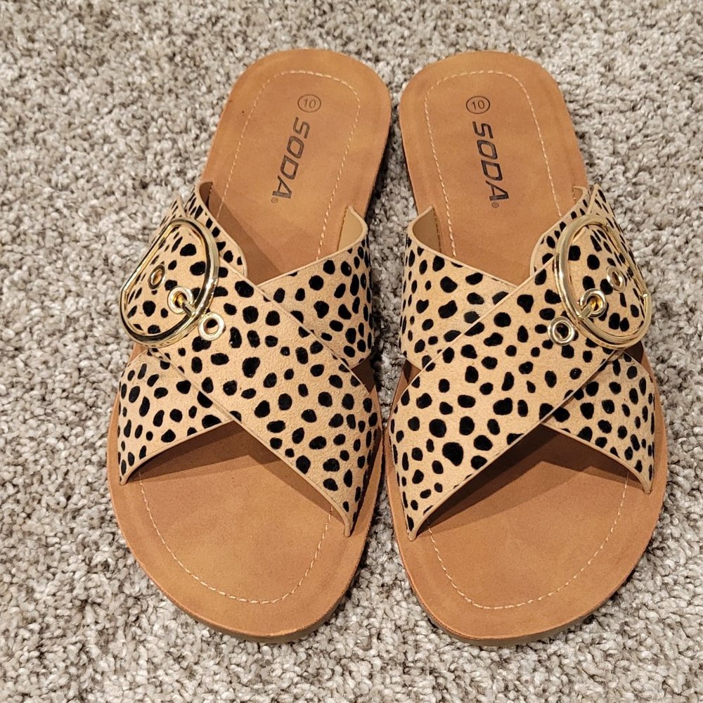Leopard Slide Sandal